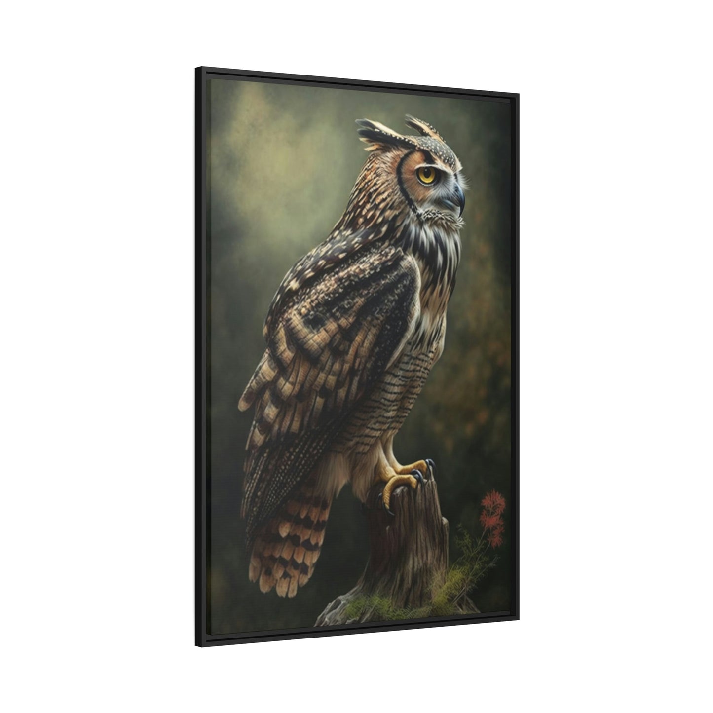 Eyes of the Forest: A Painting of an Owl in its Habitat