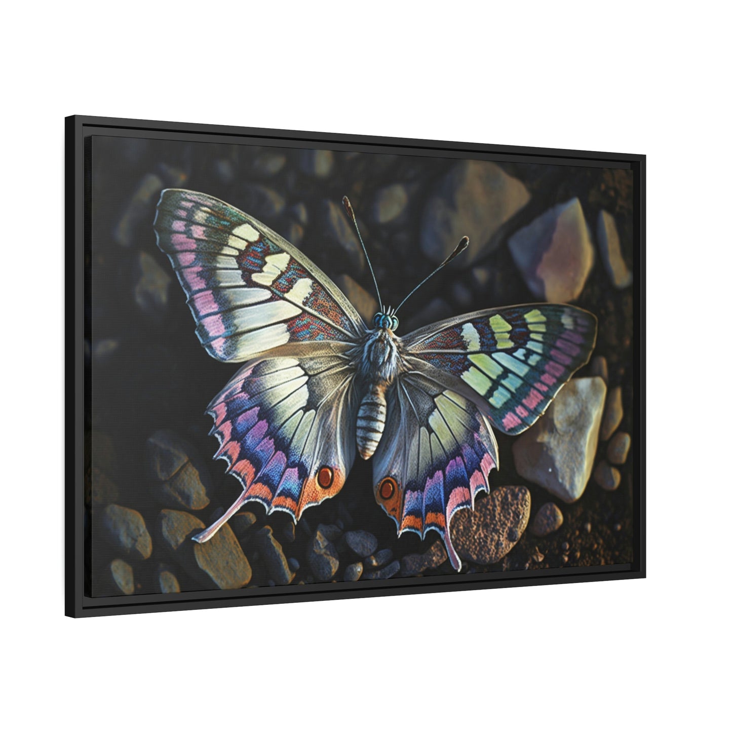 Fluttering Wings: Natural Canvas & Poster Print of Colorful Butterflies