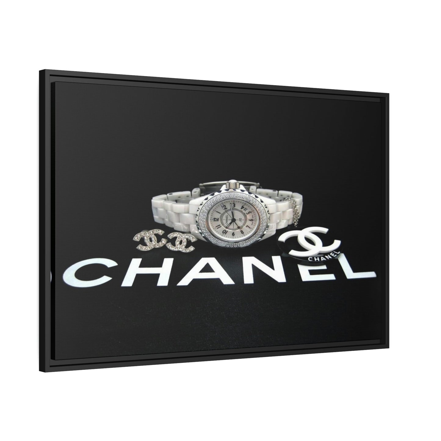 Classy and Chic: Chanel-Inspired Wall Art on Natural Canvas