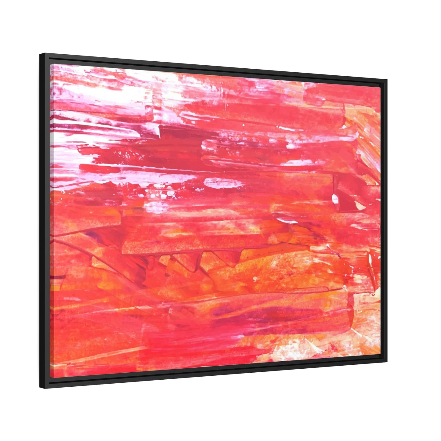 Red Inspiration: A Mesmerizing Print on Natural Canvas for Your Wall Decor