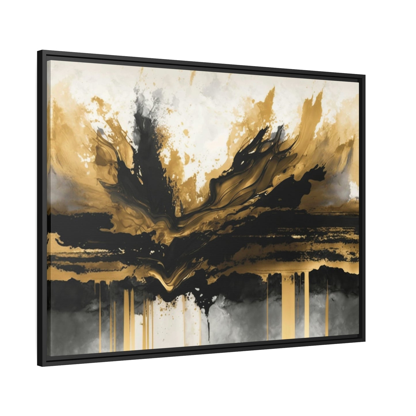 Gold Rush: Wall Art of a Bold and Shimmering Abstract Painting on Canvas