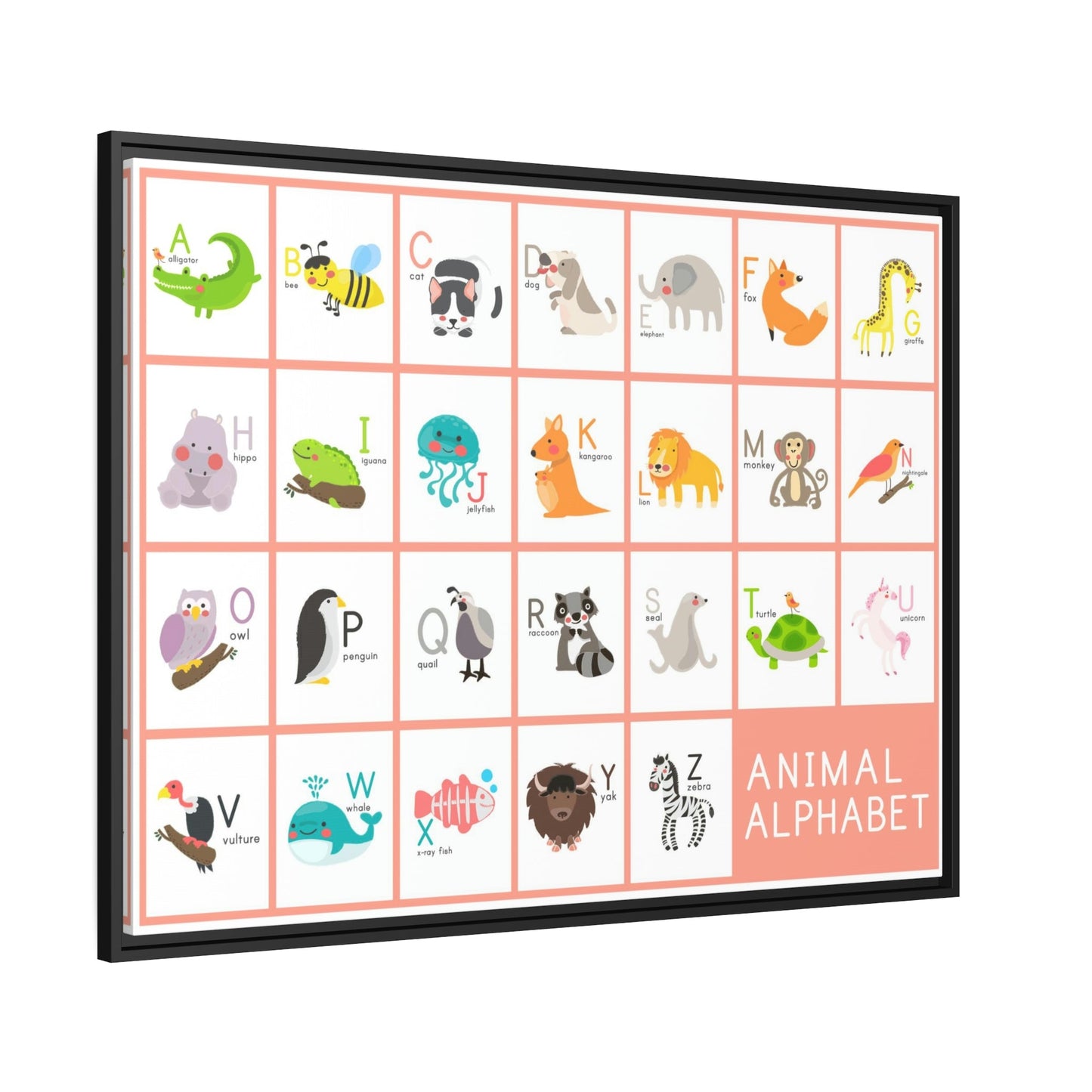 World of Wonder: Educational Wall Art on Natural Canvas for Kids' Bedrooms