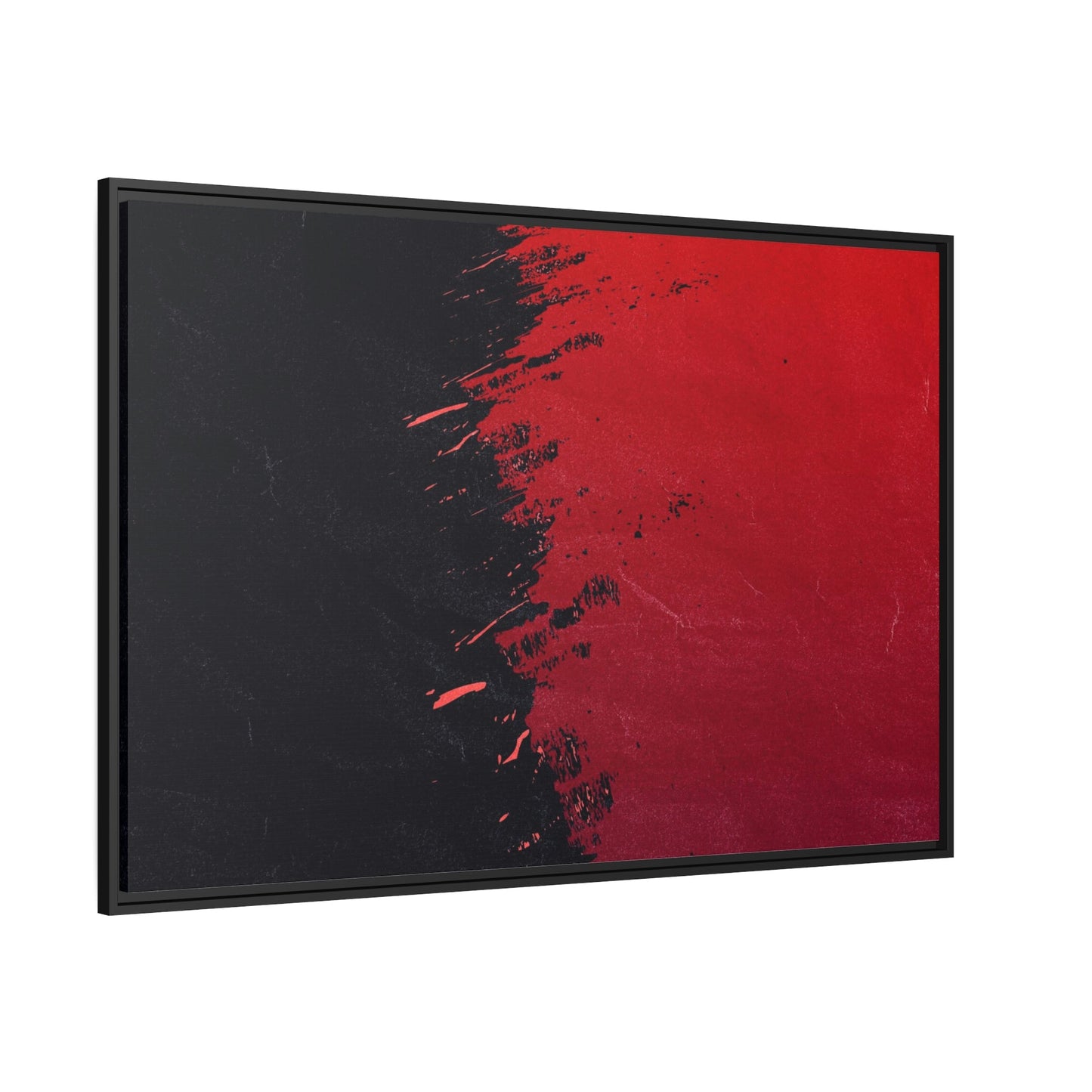 Passion and Power: Red Abstract Art on Natural Canvas and Prints
