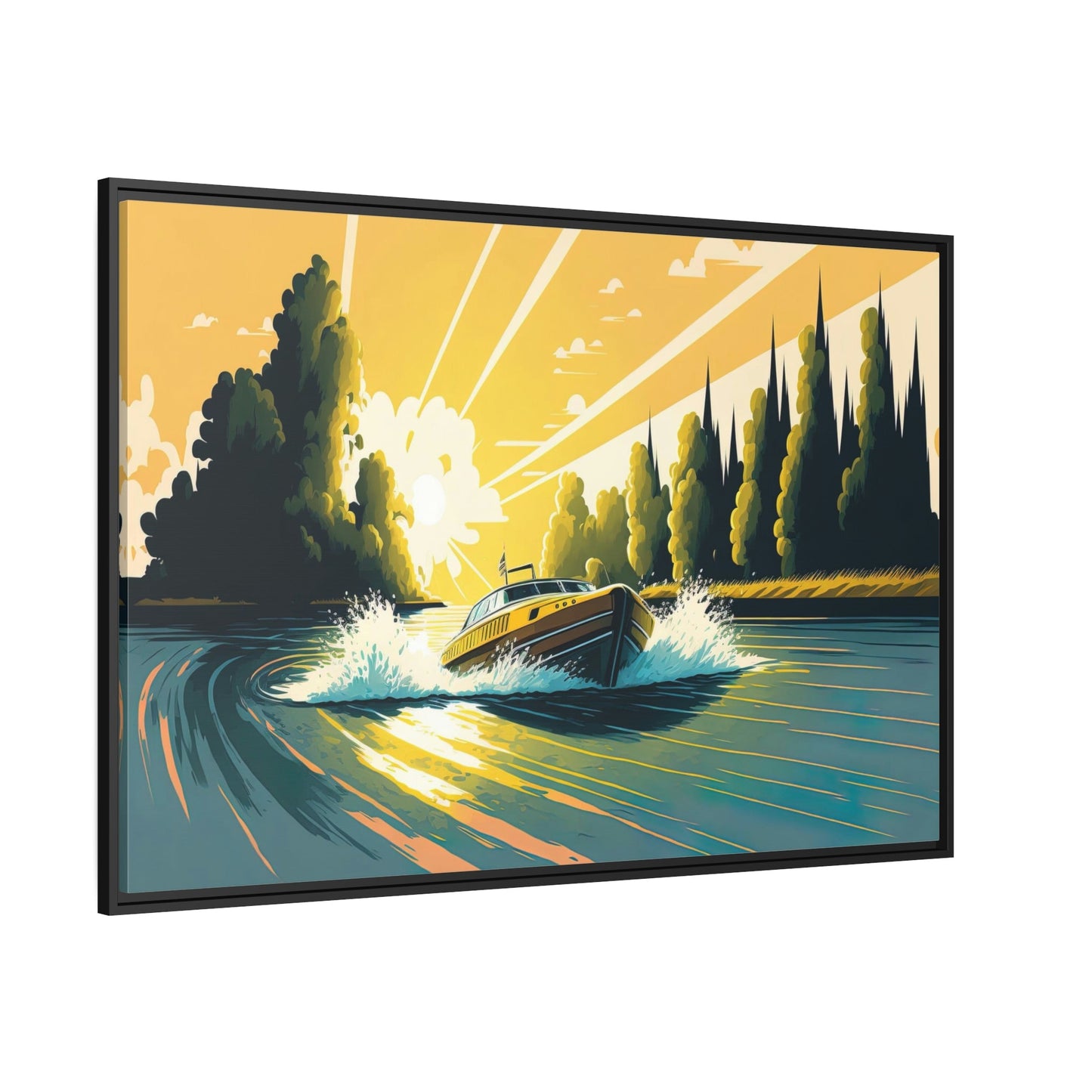 Nature's Palette: Framed Poster & Canvas of Colorful Lakes and Rivers
