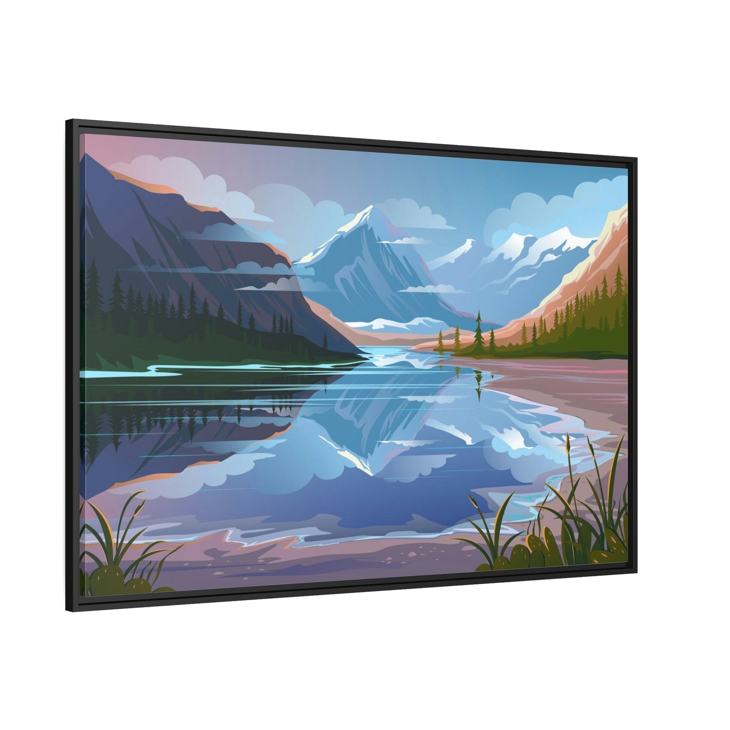 Reflections of Serenity: Natural Canvas Wall Art of Tranquil Lakes and Rivers