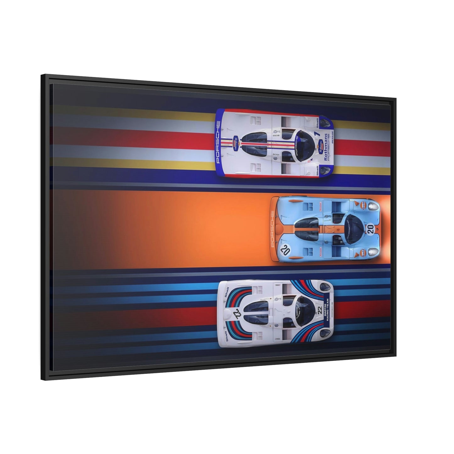 Speed Demons: A Canvas & Poster Print of a Porsche on the Racetrack
