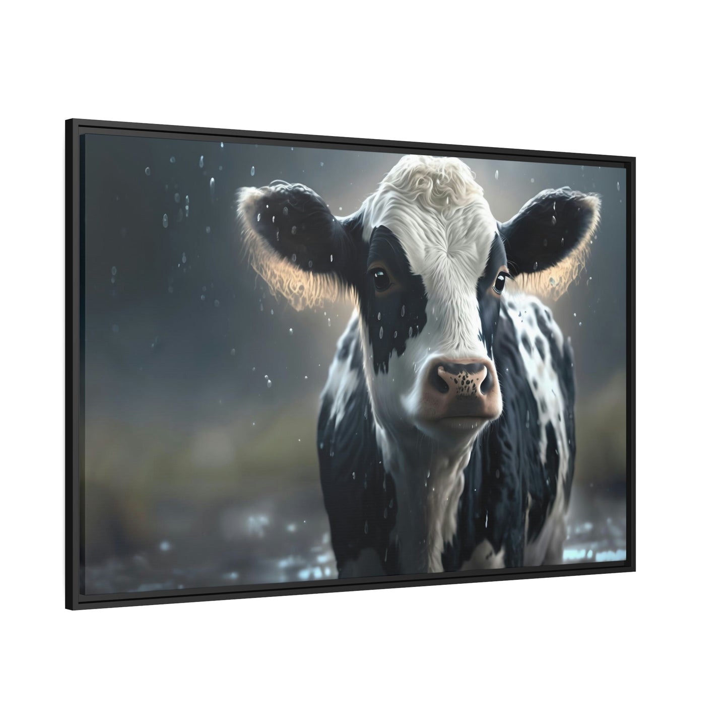 Nature's Beauty: High-quality Cow Canvas Print for a Serene Wall Art Statement
