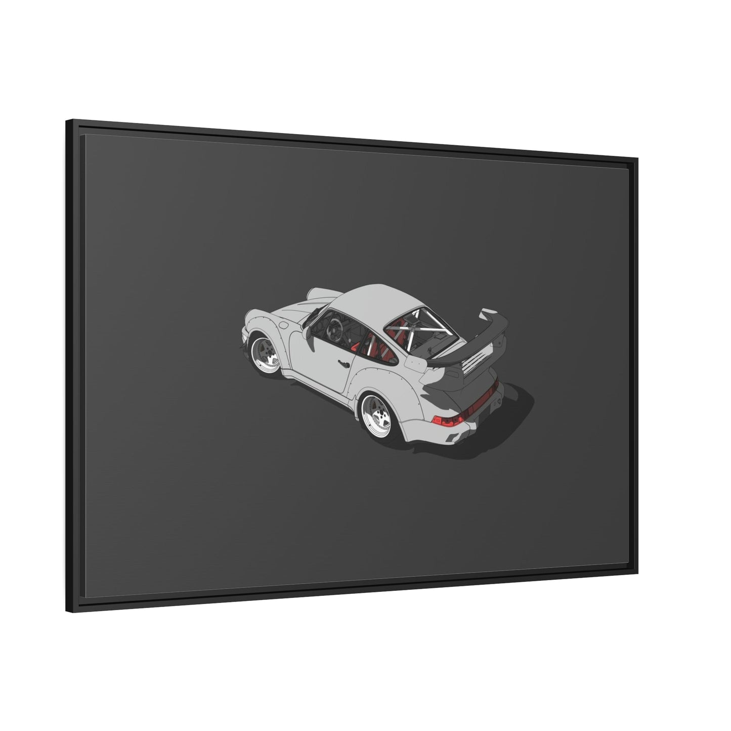 Porsche's Speed and Style: Natural Canvas & Poster Print Set