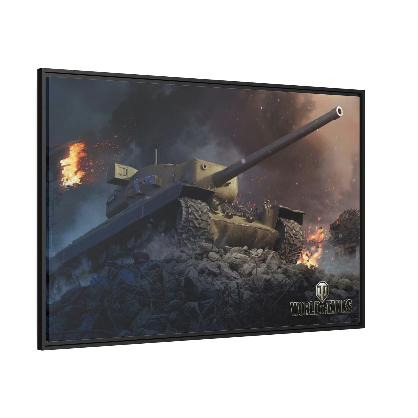 Armored Warriors in Motion: Striking World of Tanks Canvas Wall Art