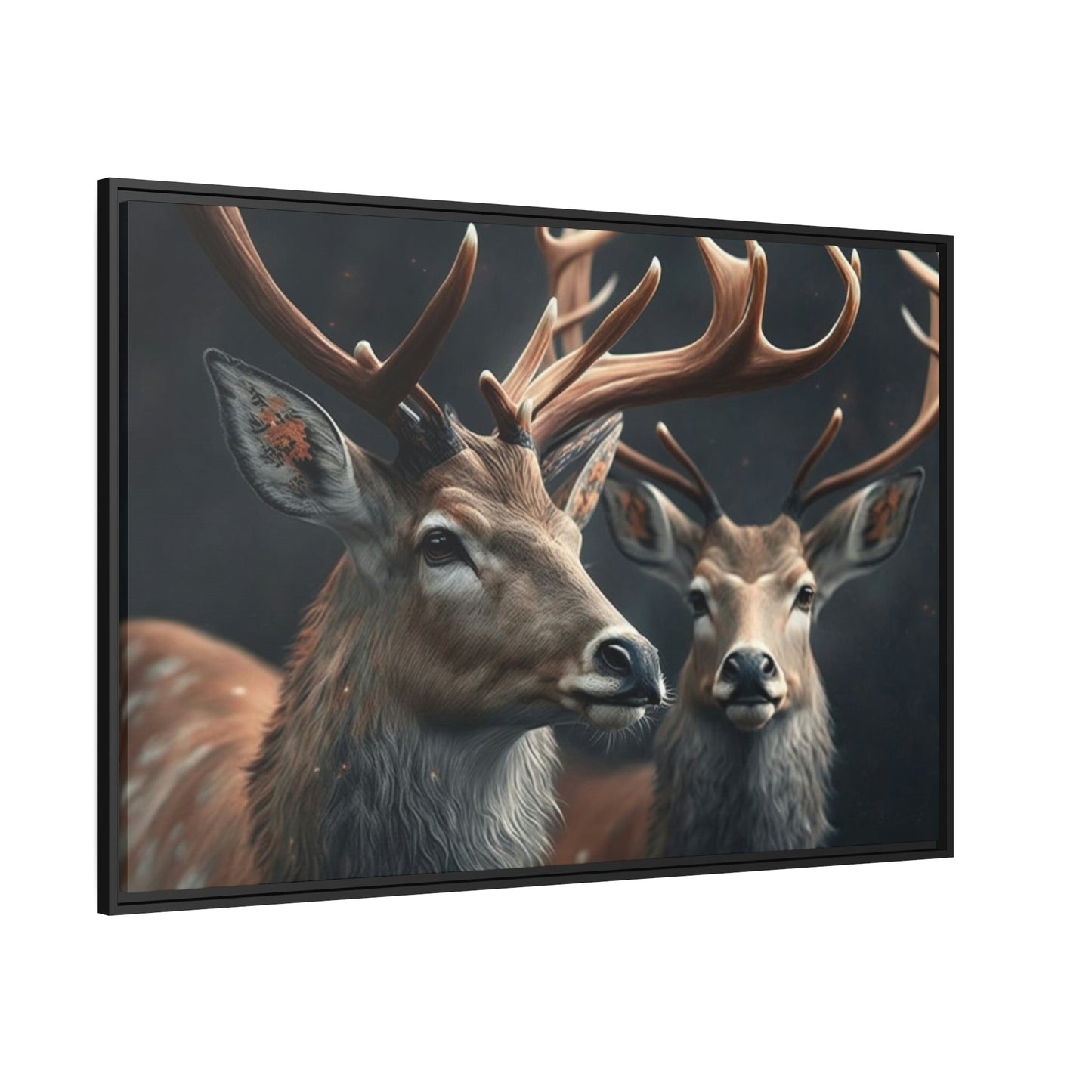 Deer Camaraderie: A Canvas Artistic Wildlife Collection