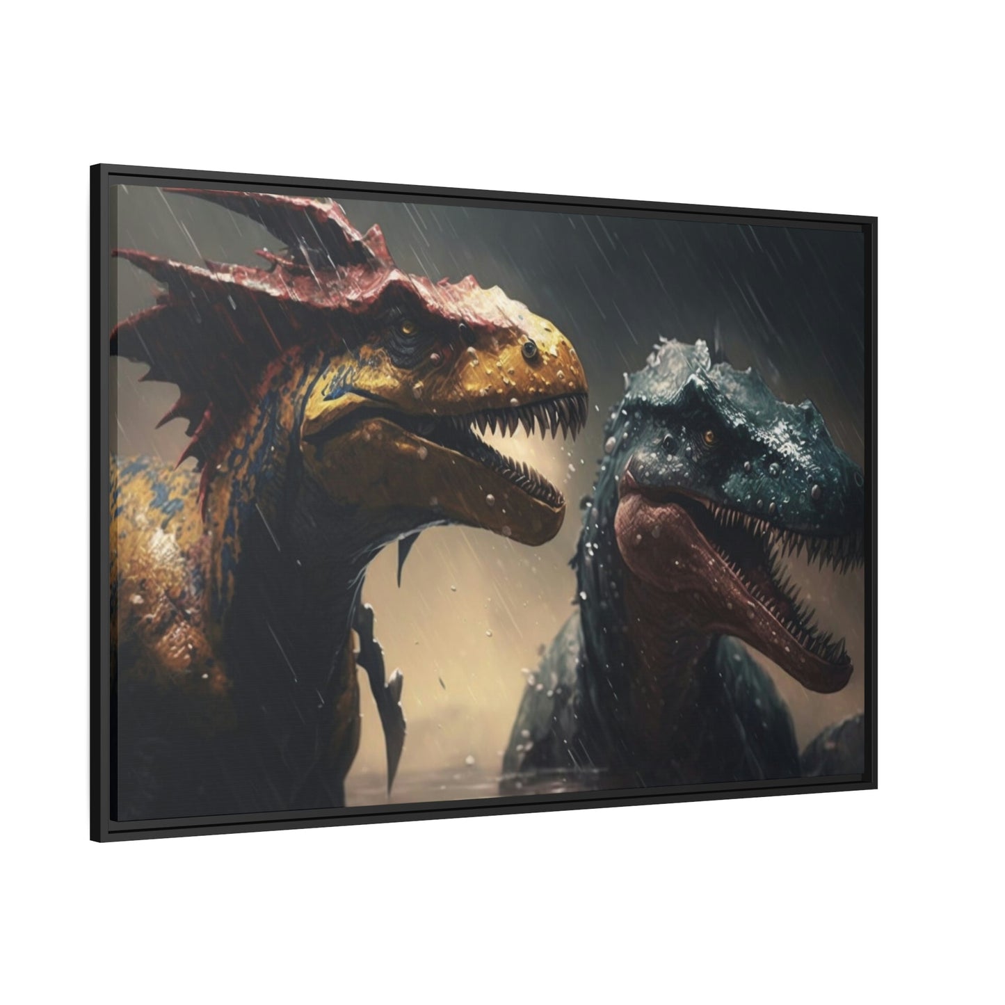 The Reign of Dinosaurs: An Artistic Framed Canvas & Poster of Prehistoric Times