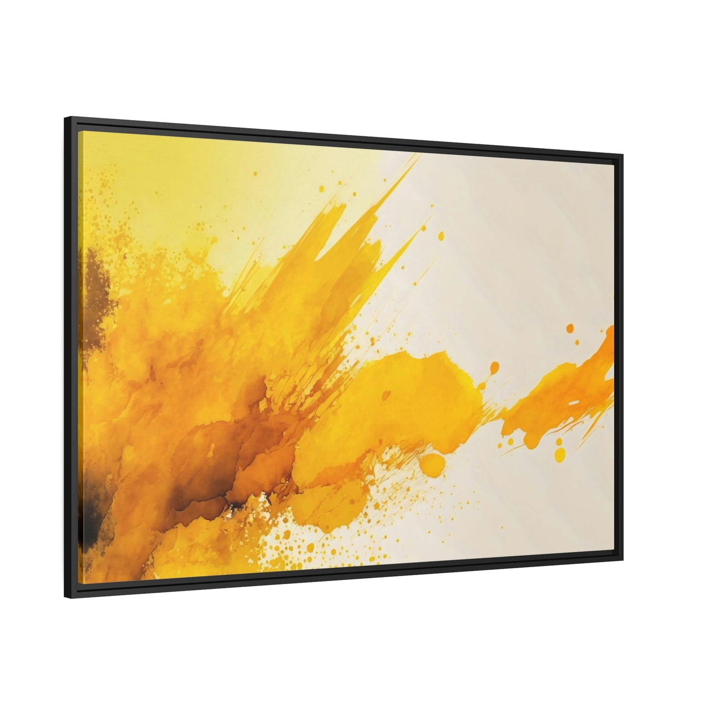 Abstract Sunshine: Bold and Cheerful Framed Poster and Canvas Print Art Featuring a Yellow Abstract Design