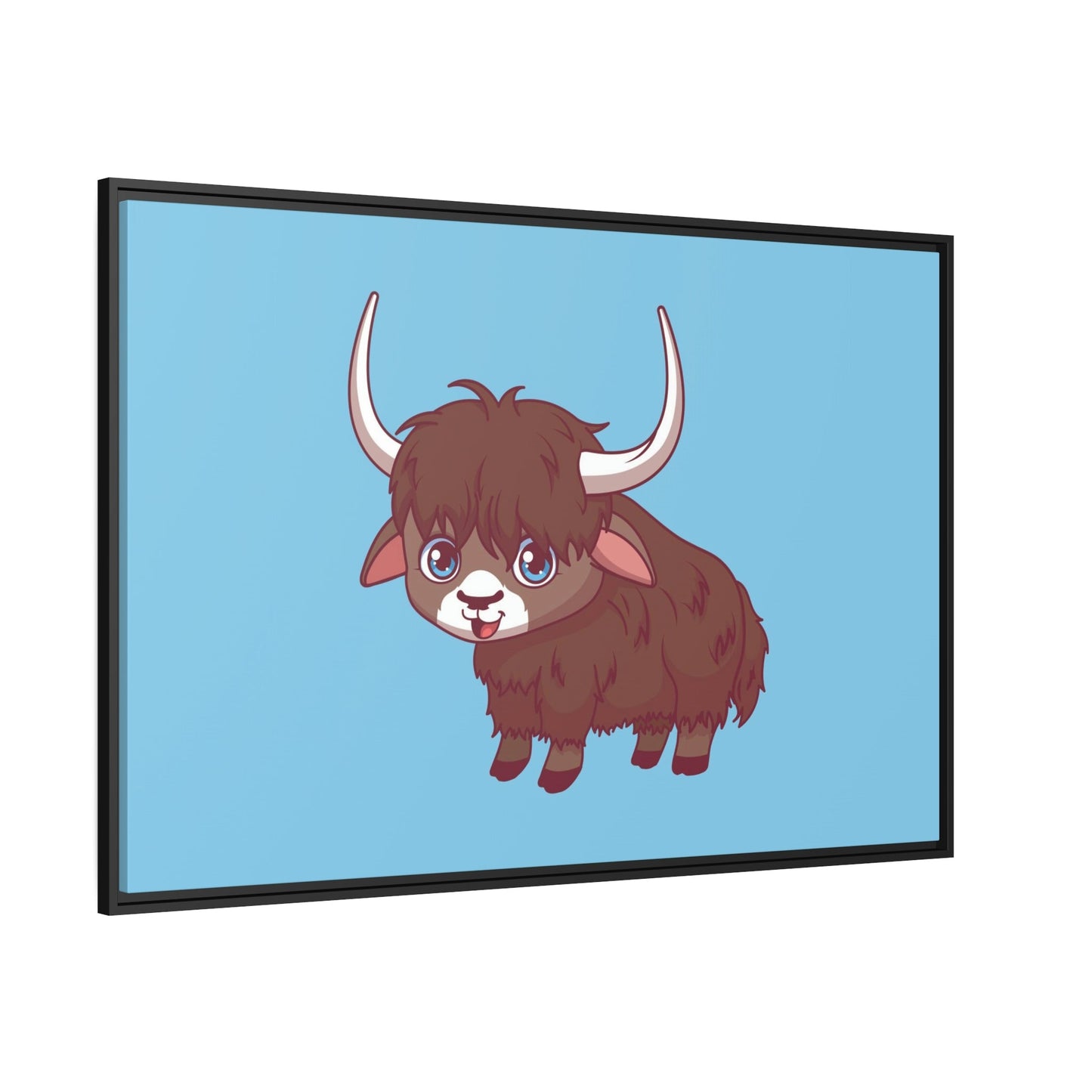 Adorable Bovine: Framed Poster Wall Art Featuring a Sweet Cow Portrait for Kids' Room Decor