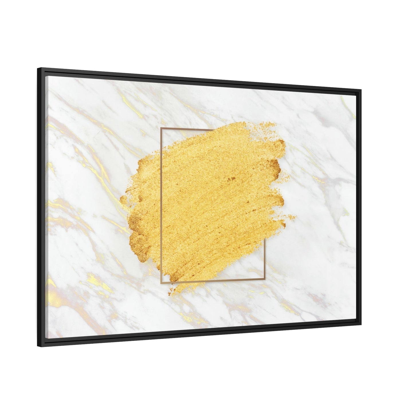 Golden Reflections: Captivating Print on Canvas of Abstract Gold Wall Art