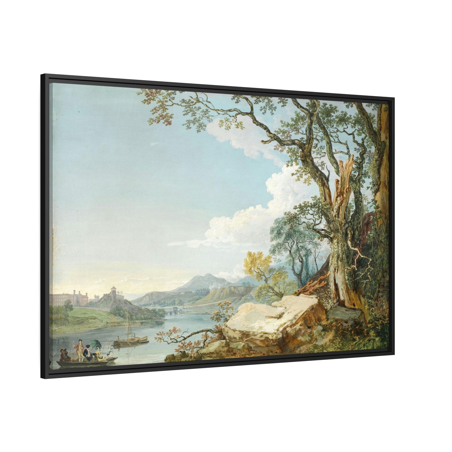 Captivating Waterways: Framed Canvas and Poster Print of Lakes and Rivers