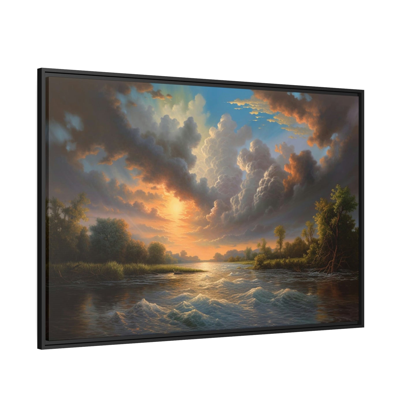 Enchanted Waters: Framed Canvas and Poster Print of Lakes and Rivers