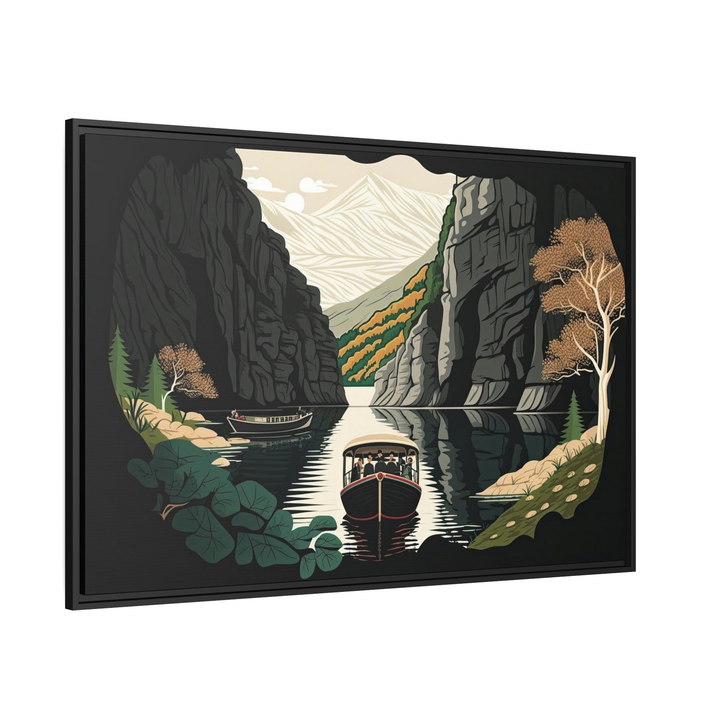 Dancing Waters: Artful Canvas and Poster Print of Lakes and Rivers
