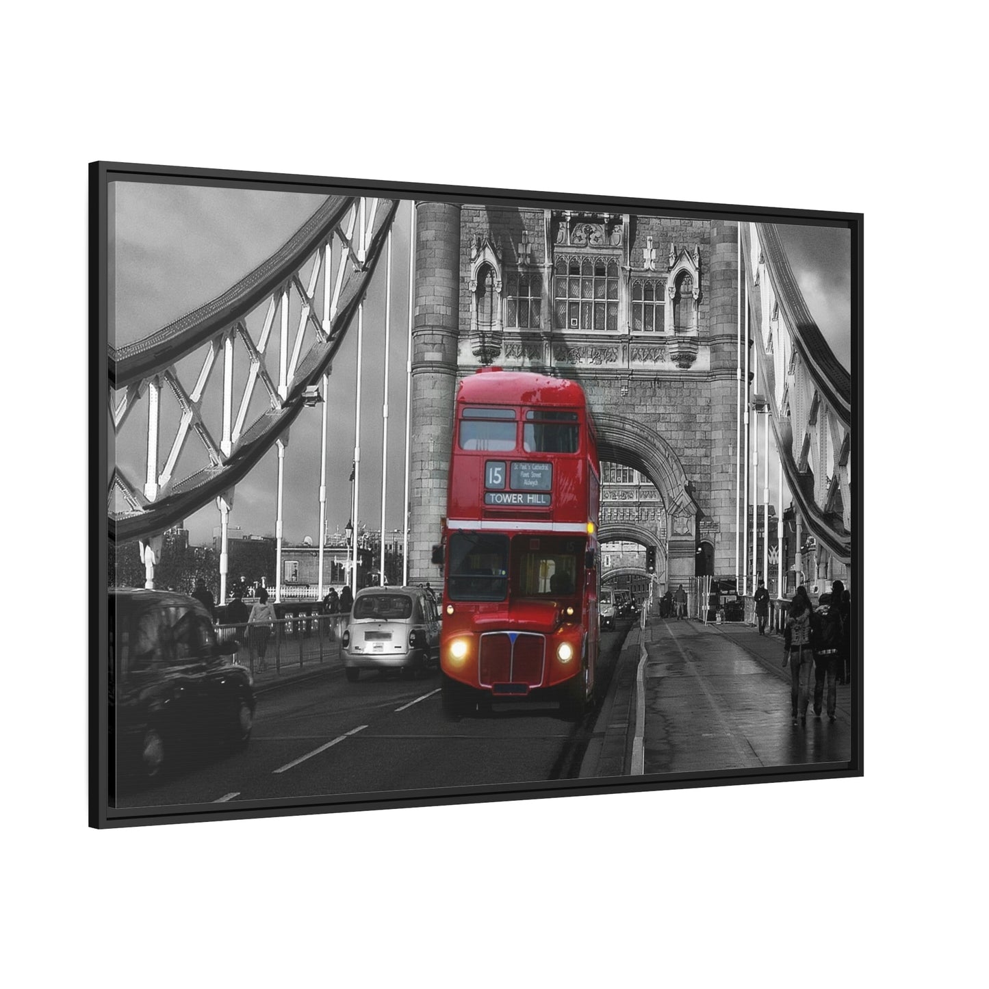 City Rhythms: High-Quality Print on Canvas & Poster portraying a Vibrant Bus