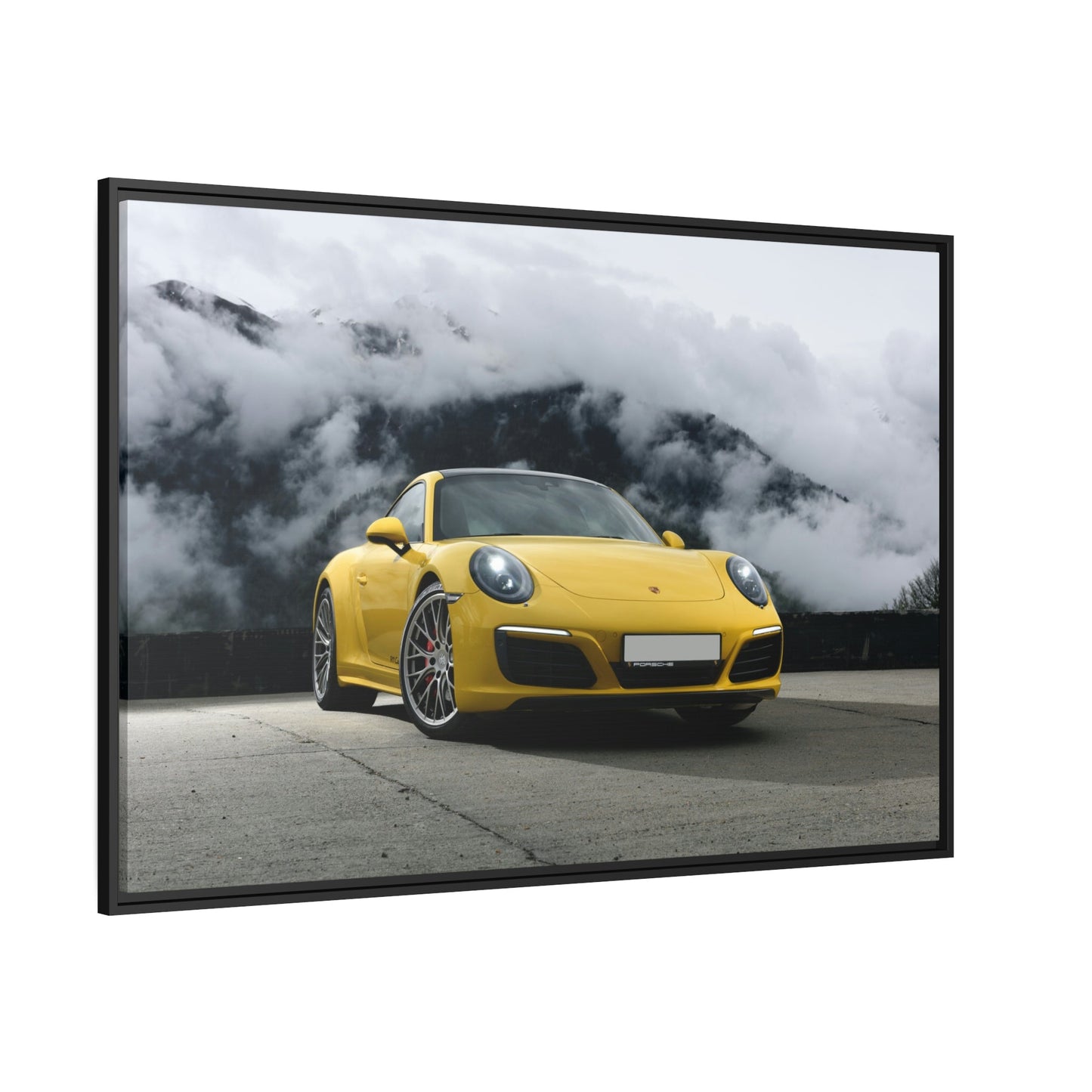 Porsche in the Mountains: A Scenic Canvas & Poster Print for Adventurers