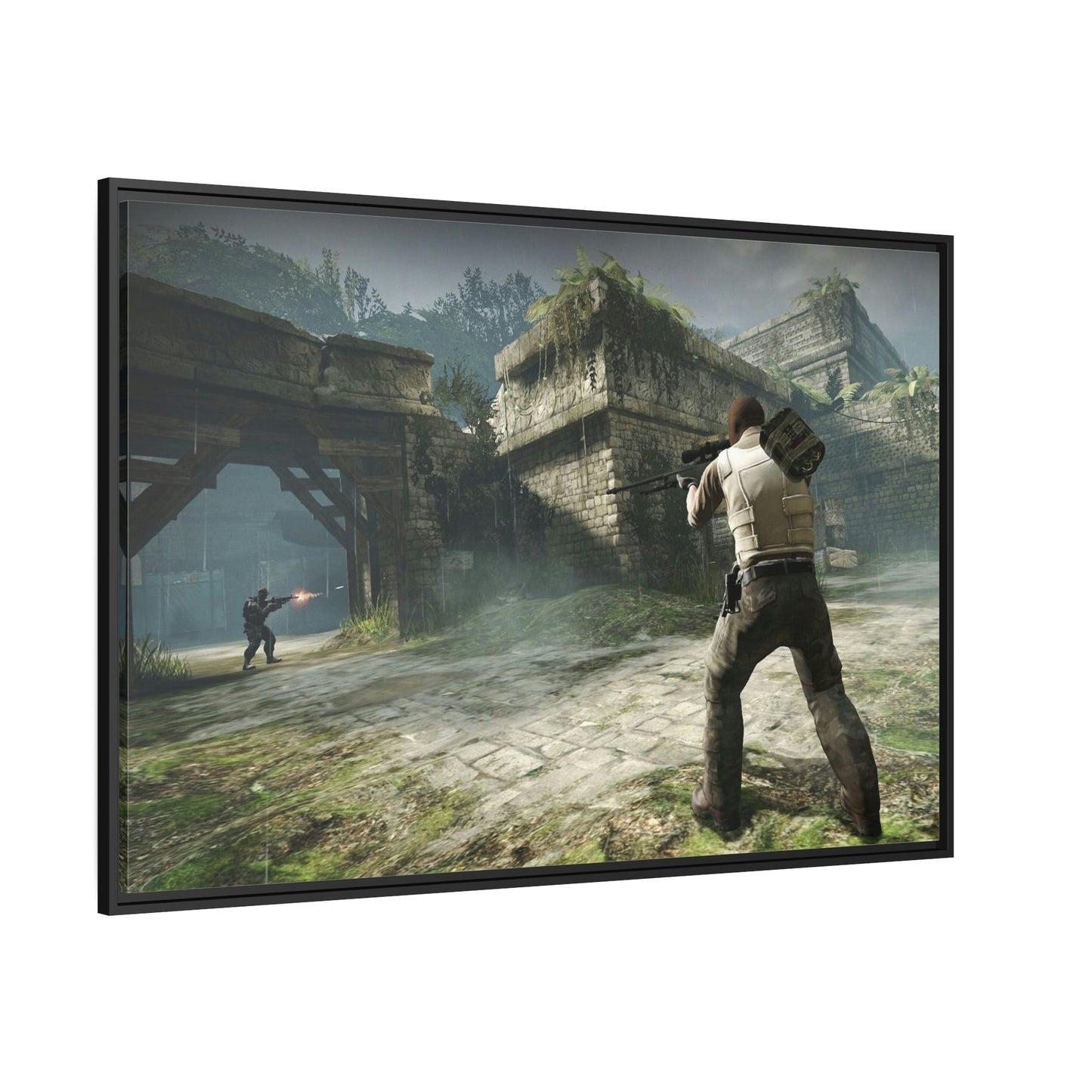 Counter Strike: Intense Gaming Wall Art on Natural Canvas & Poster