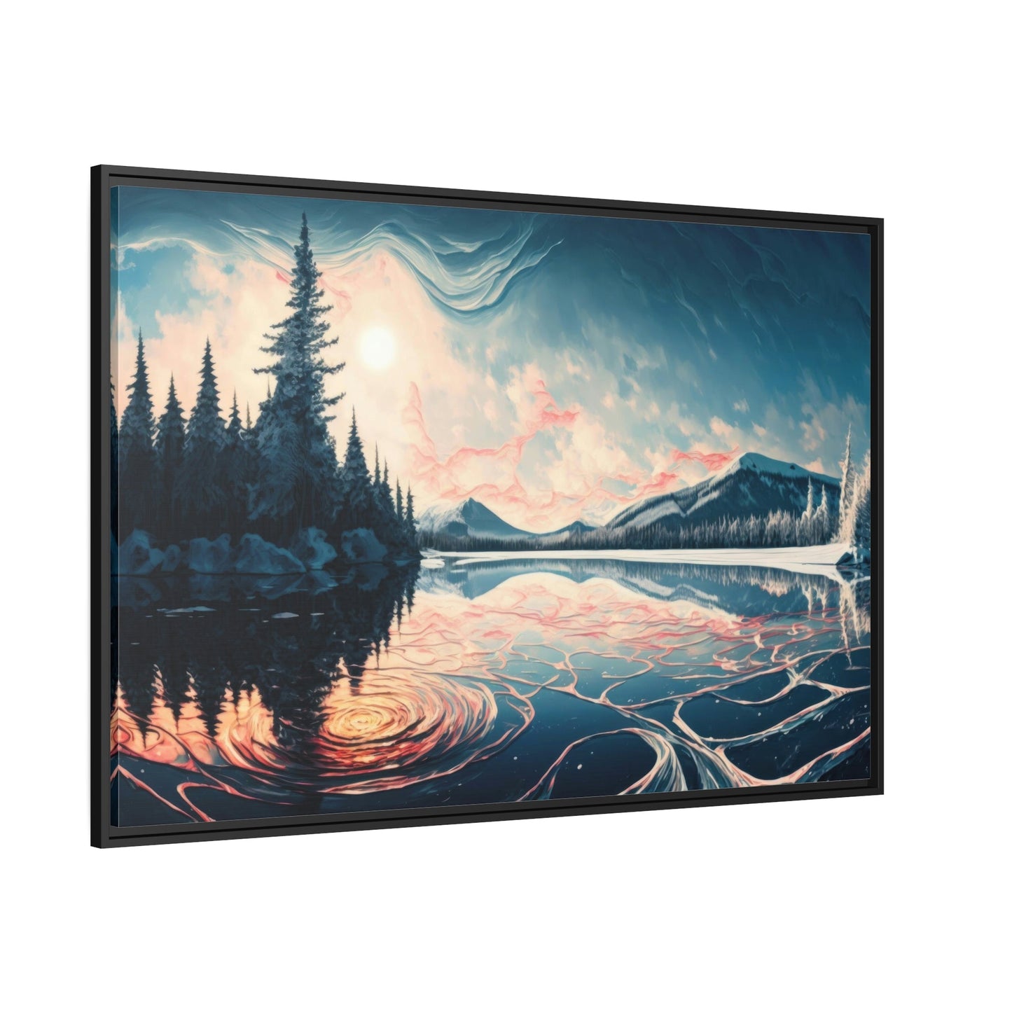 Lakeside Memories: Print on Canvas & Poster of a Stunning Lake View