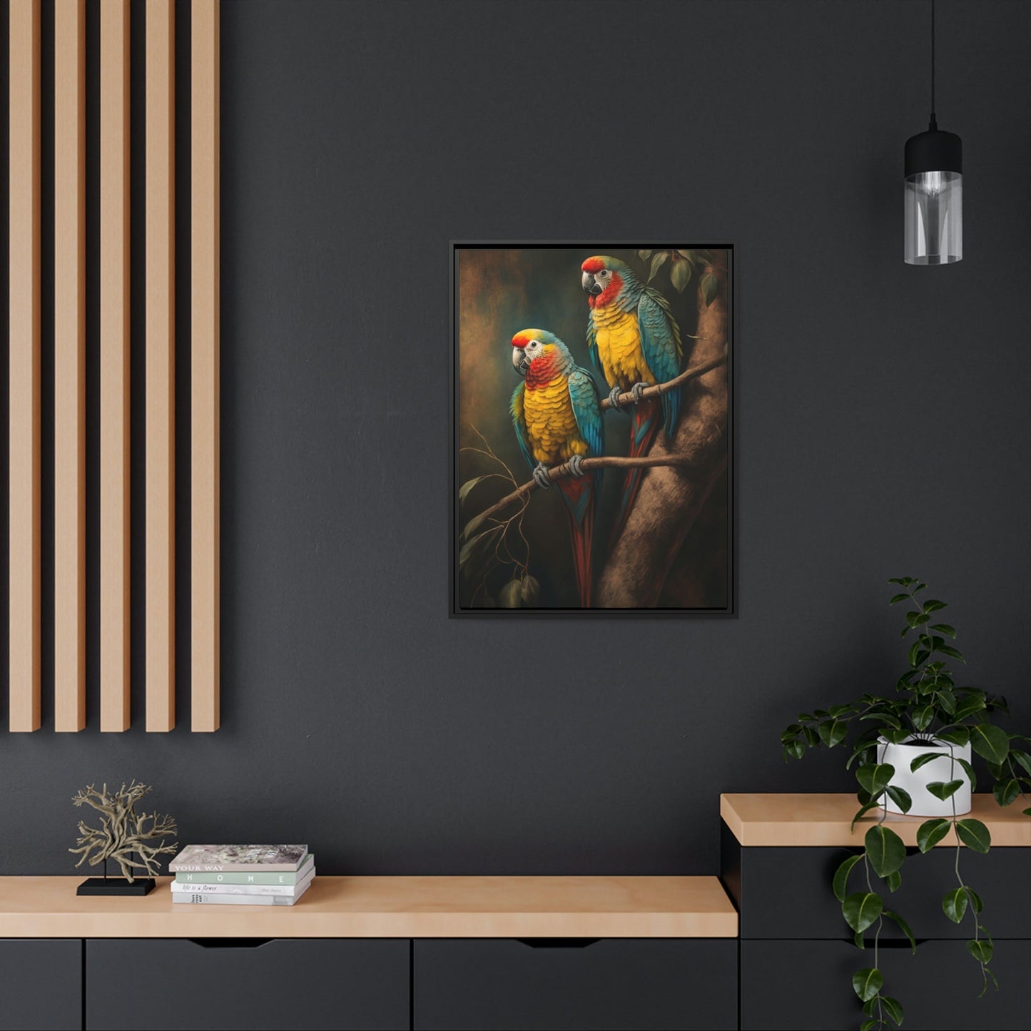 Tropical Symphony: A Canvas of Parrot Colors and Song