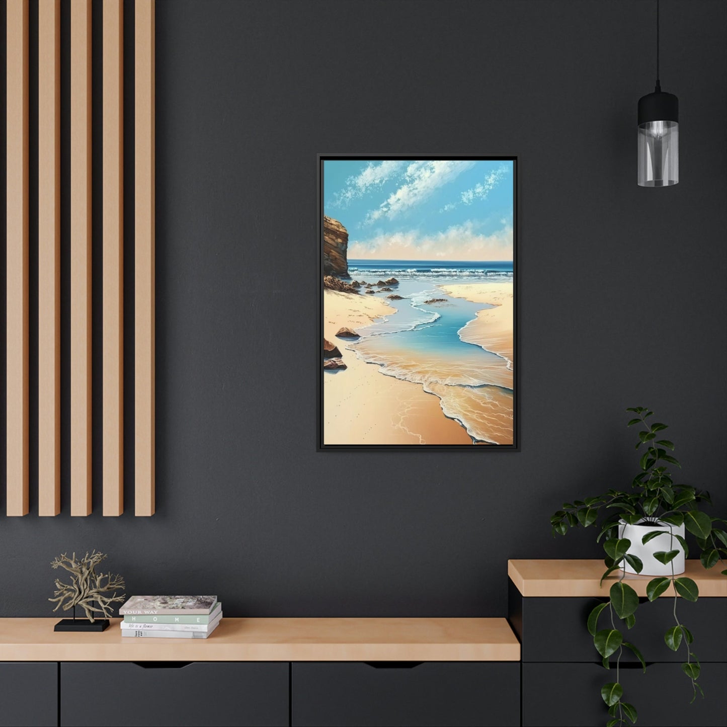 Coastal Charm: A Sandy Beach Landscape