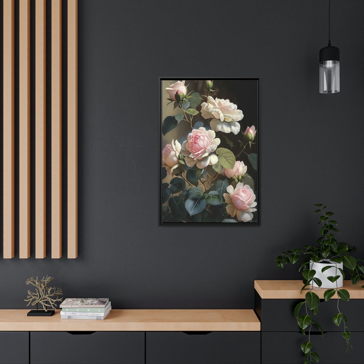 Rose Serenade: A Romantic Painting on Canvas