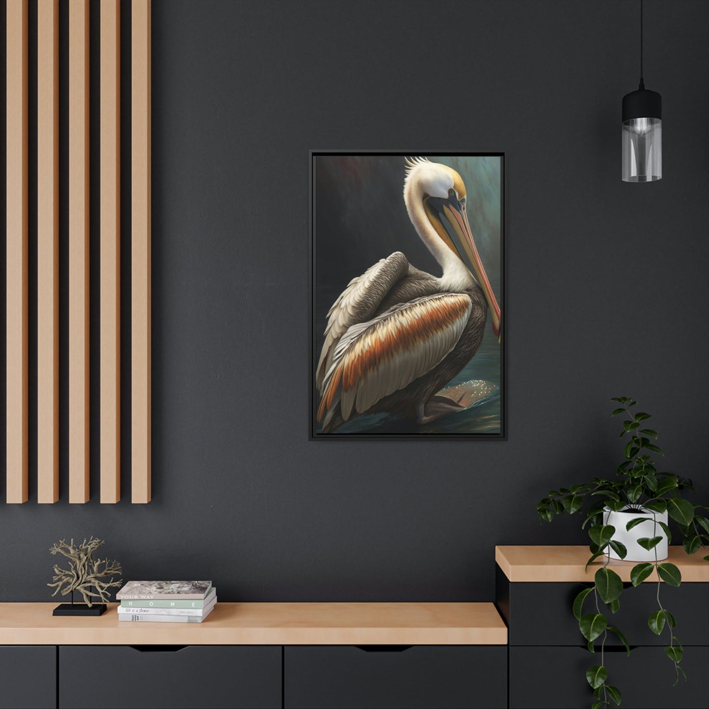 Pelican Portrait: An Artistic Canvas Showcase
