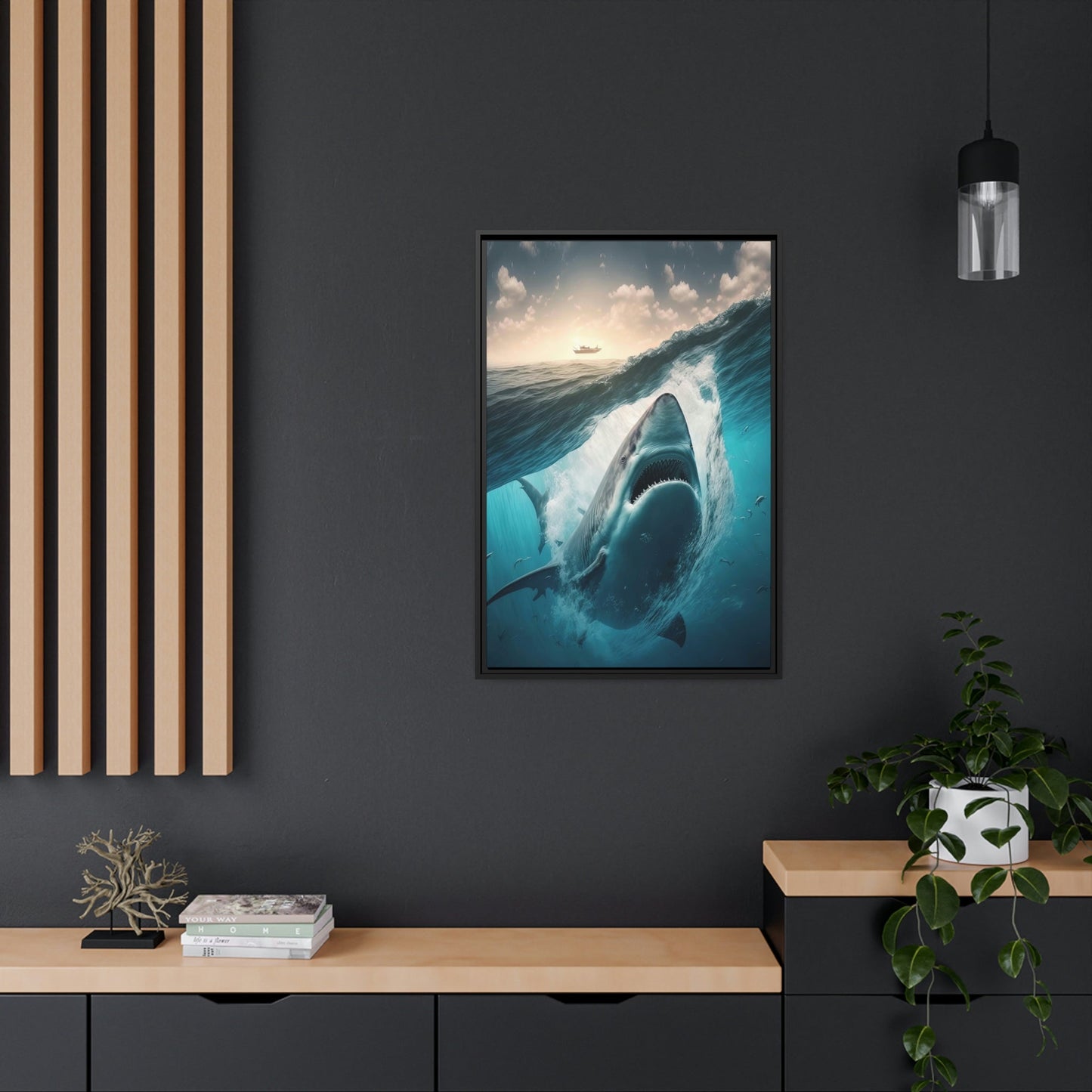 Oceanic Predator: A Sharks' Canvas Masterpiece