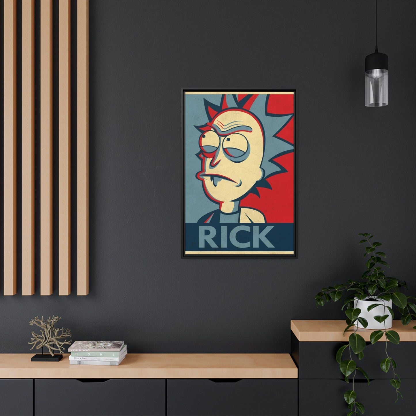 Unpredictable Genius: Rick and Morty Art Print on Canvas for Admirers of the Enigmatic Character