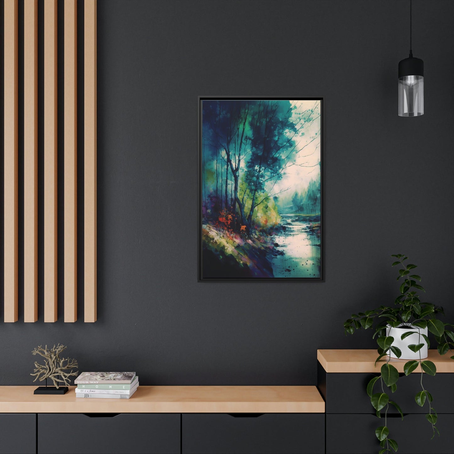 Luminous Serenity: A Framed Canvas & Poster Artwork of a Peaceful Abstract Landscape