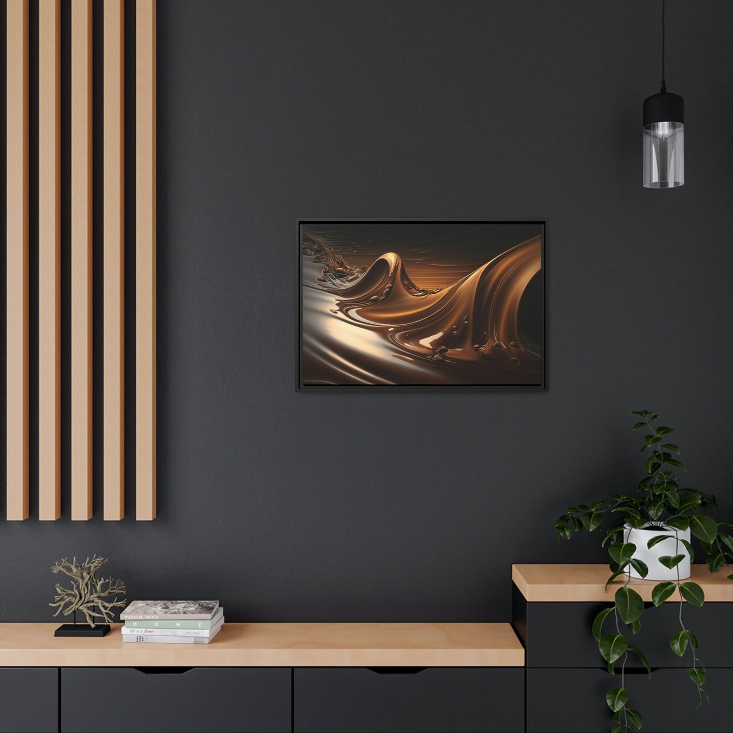 Chocolate Delight: Delicious Brown Canvas Print to Hang in Your Kitchen