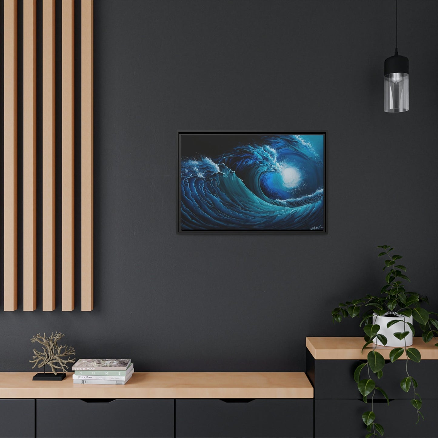 Blue Lagoon Escape: Stunning Art for Your Walls in Framed Canvas or Print on Canvas
