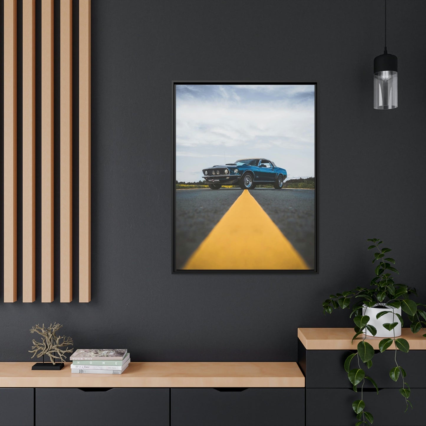 The Power of Mustang: Striking Wall Art on Natural Canvas & Poster