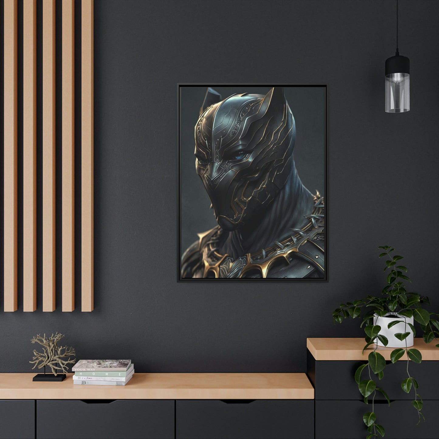 Panther Power: Poster and Print on Canvas with Dynamic Black Panther Art