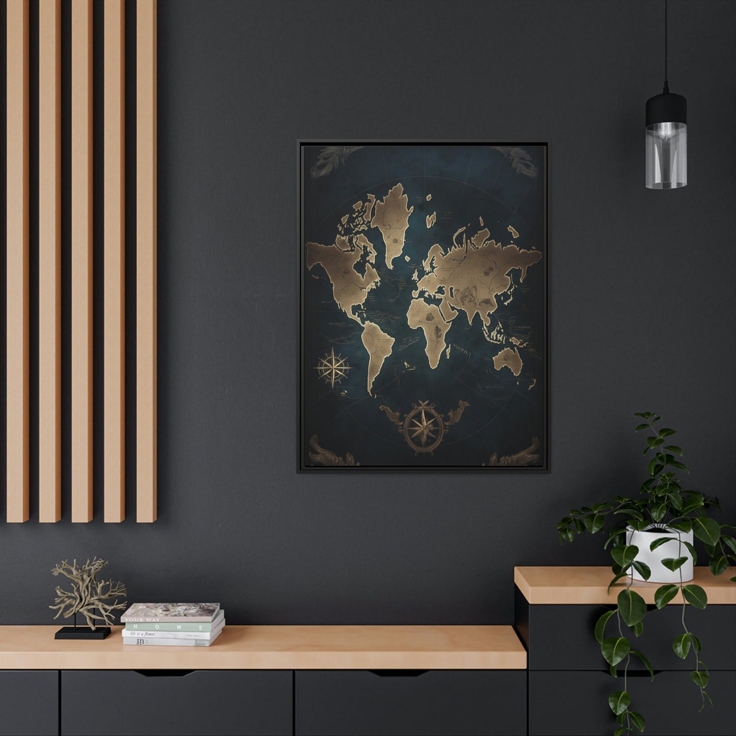 A World Without Borders: Contemporary Map Art on Canvas or Poster