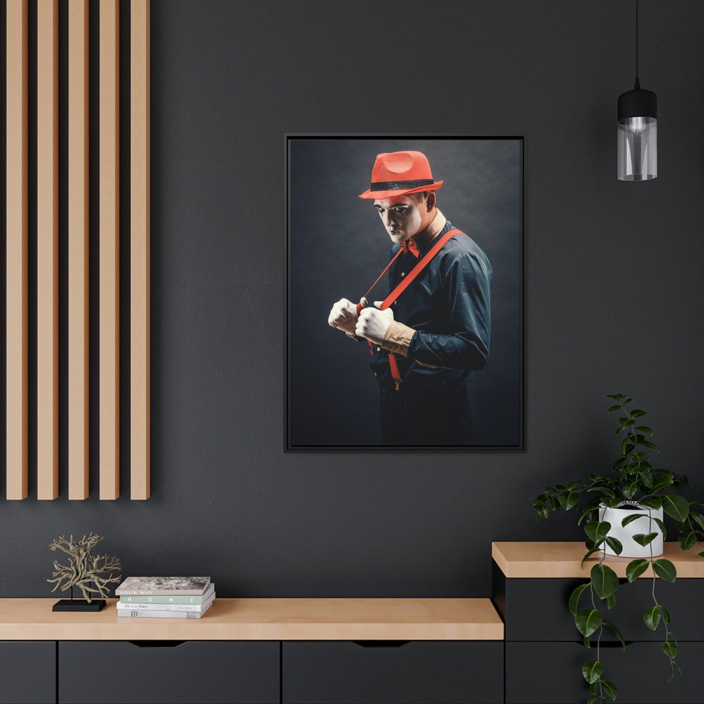 The Comedian's Art: Captivating Print on Framed Canvas for Your Home