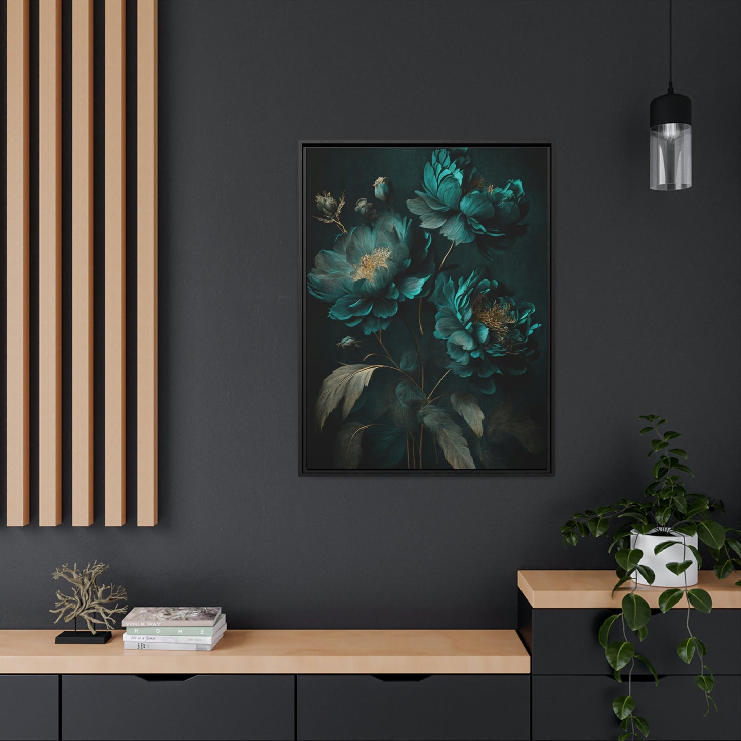 Natural Canvas & Poster Print of Abstract Blooms: Floral Wall Art
