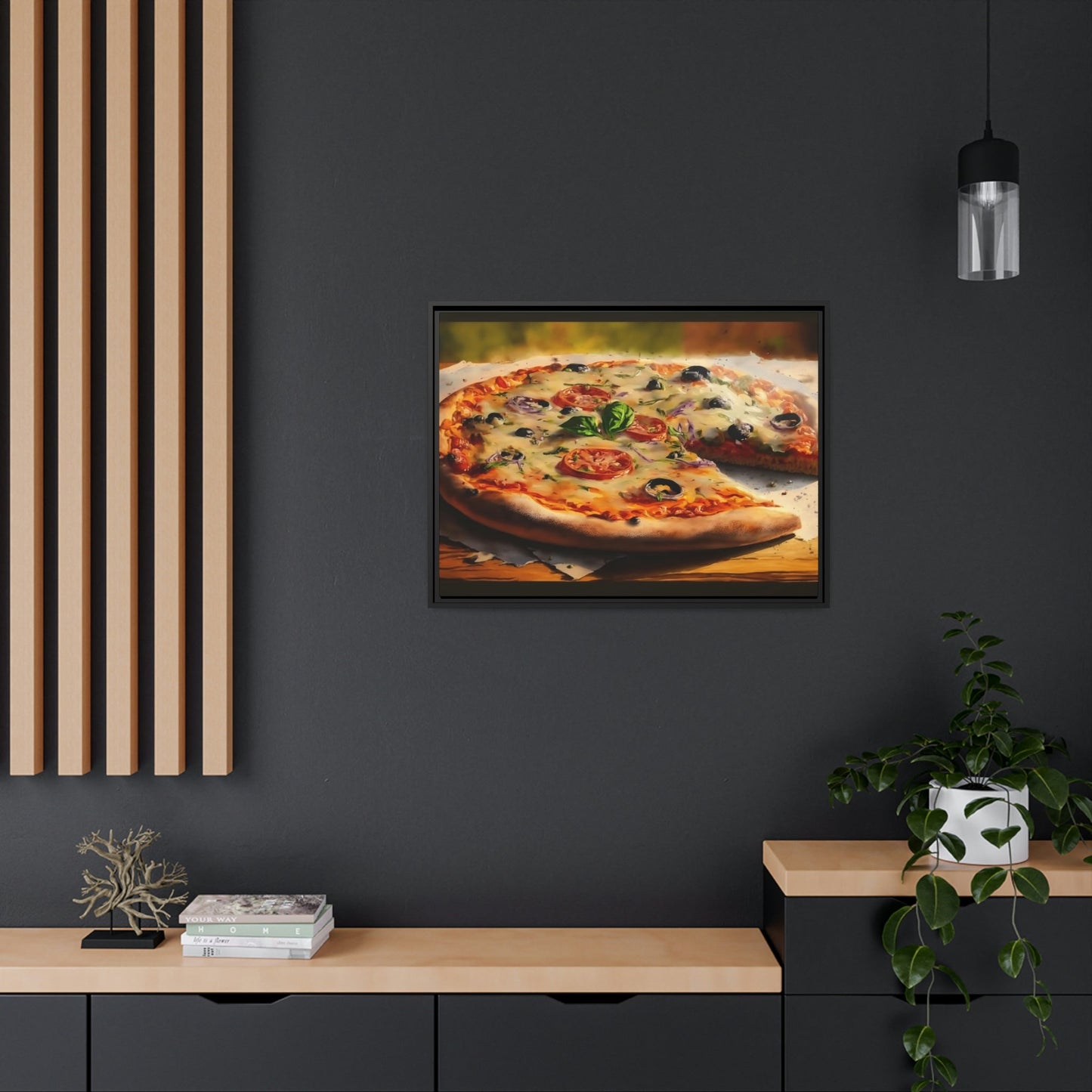 Slice of Life: Framed Canvas Art of Pizza in Vibrant Colors to Brighten Your Home