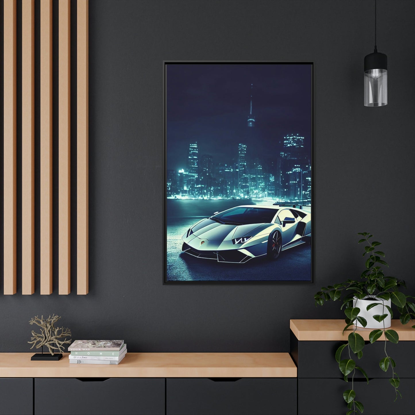 Speed and Style: Lamborghini Wall Art on Natural Canvas & Poster