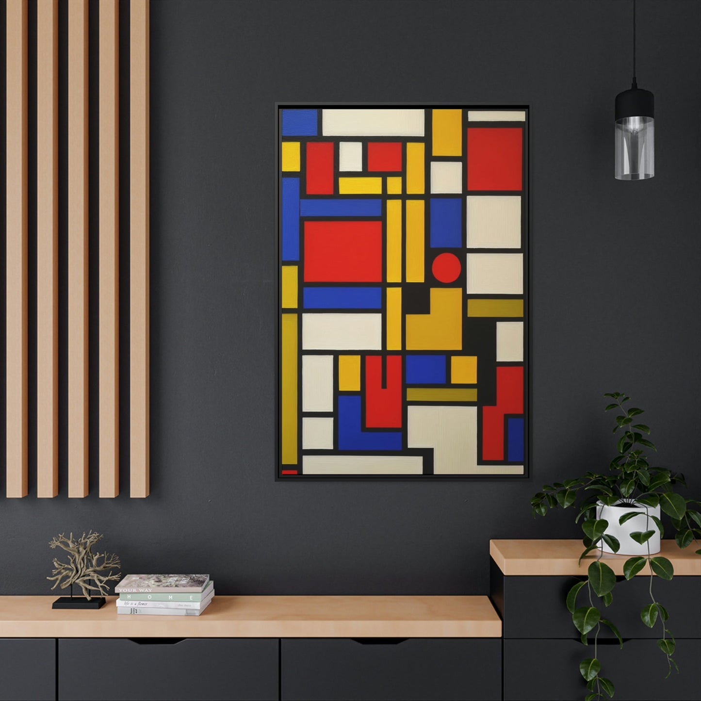 Natural Canvas & Poster Print of Geometric Patterns: A Mosaic of Shapes