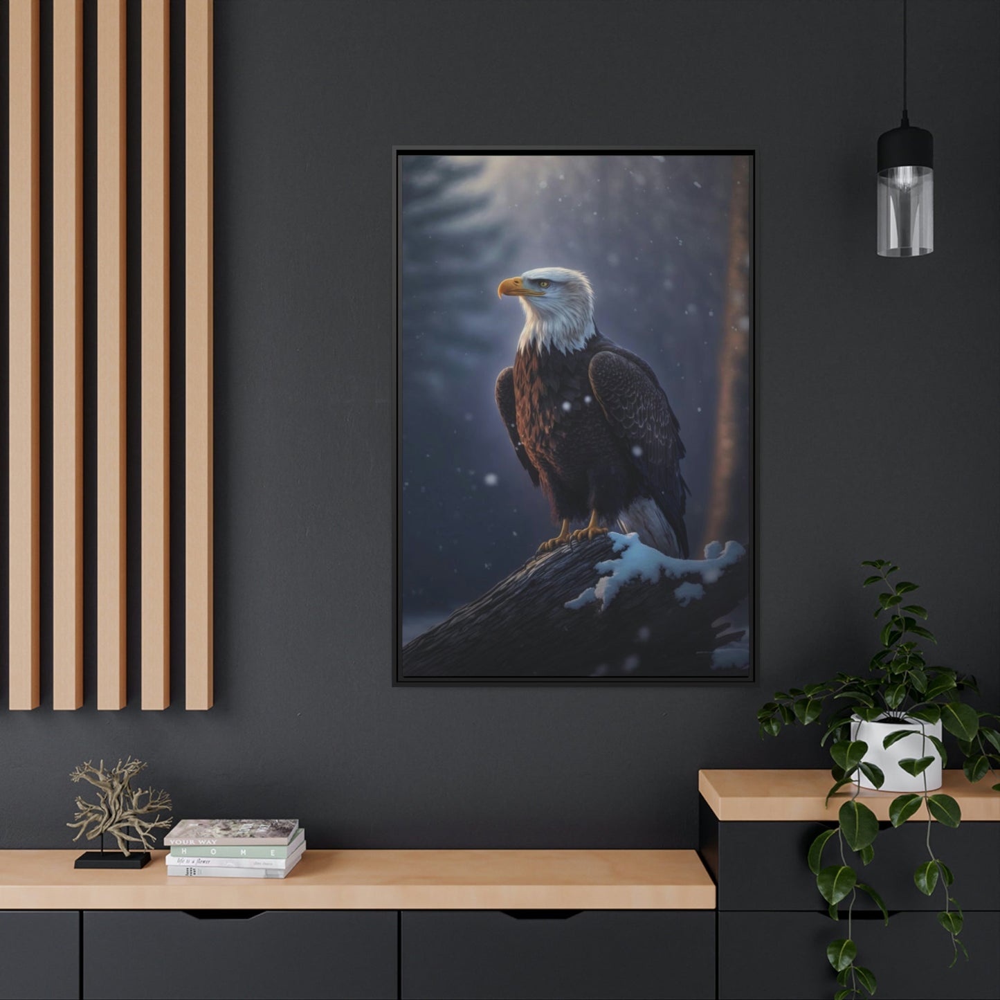 Eagle's Vision: Mesmerizing Print on Natural Canvas, Capturing their Watchful Eyes