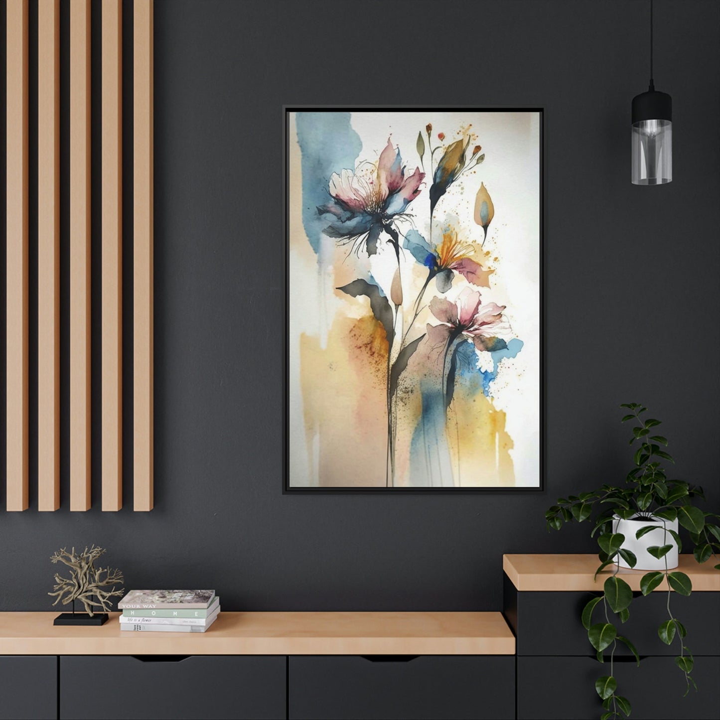 Framed Poster & Canvas of Abstract Flowers: A World of Delight