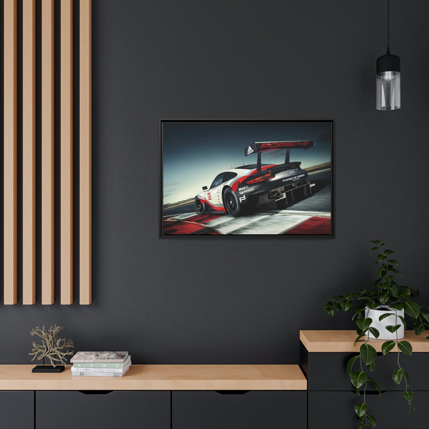 Porsche in Motion: A Framed Canvas & Poster Art Piece That Depicts the Speed and Grace of Porsche