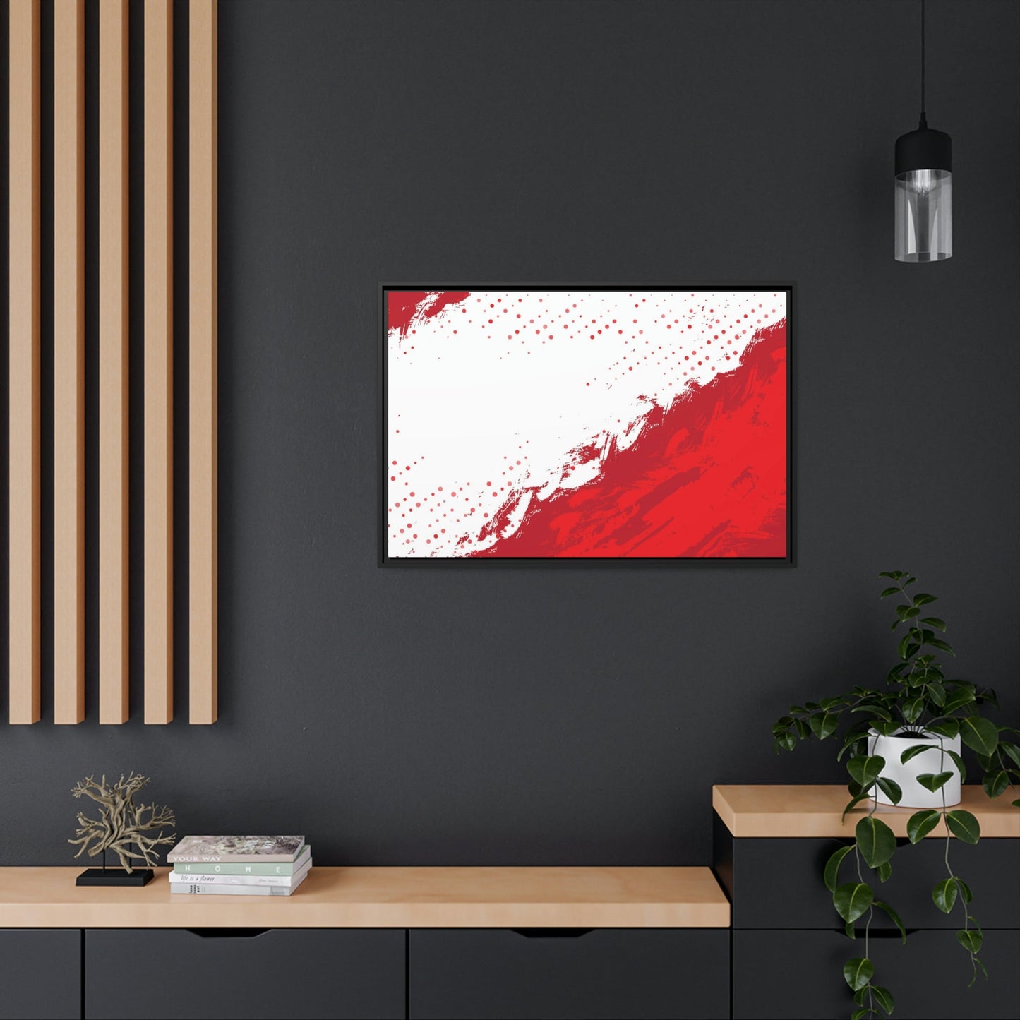 The Power of Color: Red Abstract Prints and Wall Art on Natural Canvas & Poster