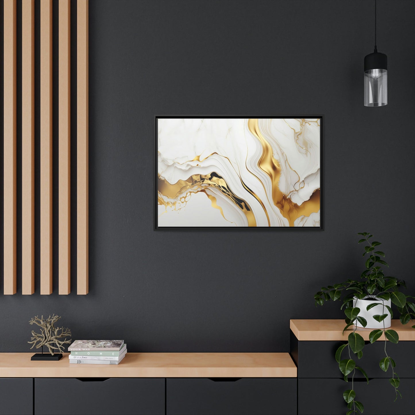 Ethereal Radiance: Inspiring Canvas & Poster Wall Art of Gold Abstracts