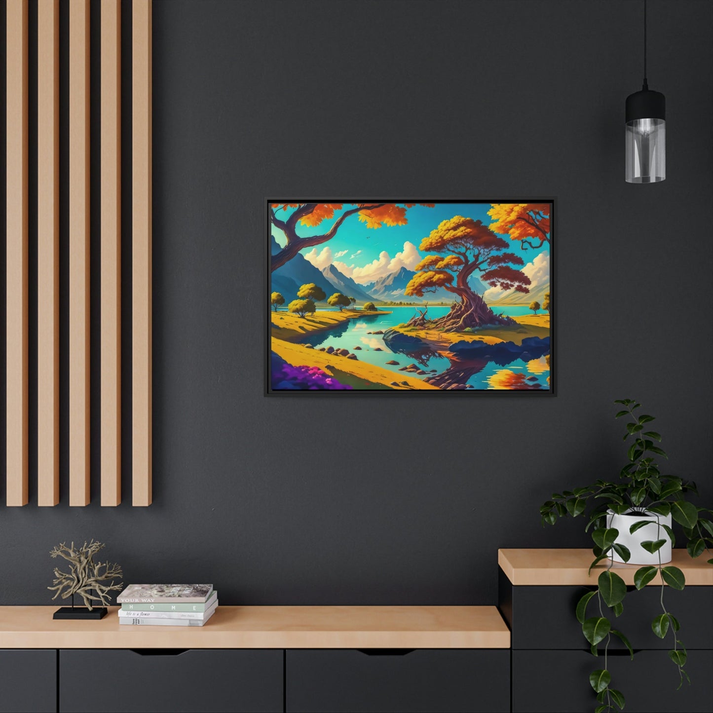 Nature's Aqua Palette: Artful Canvas and Poster Print of Lakes and Rivers