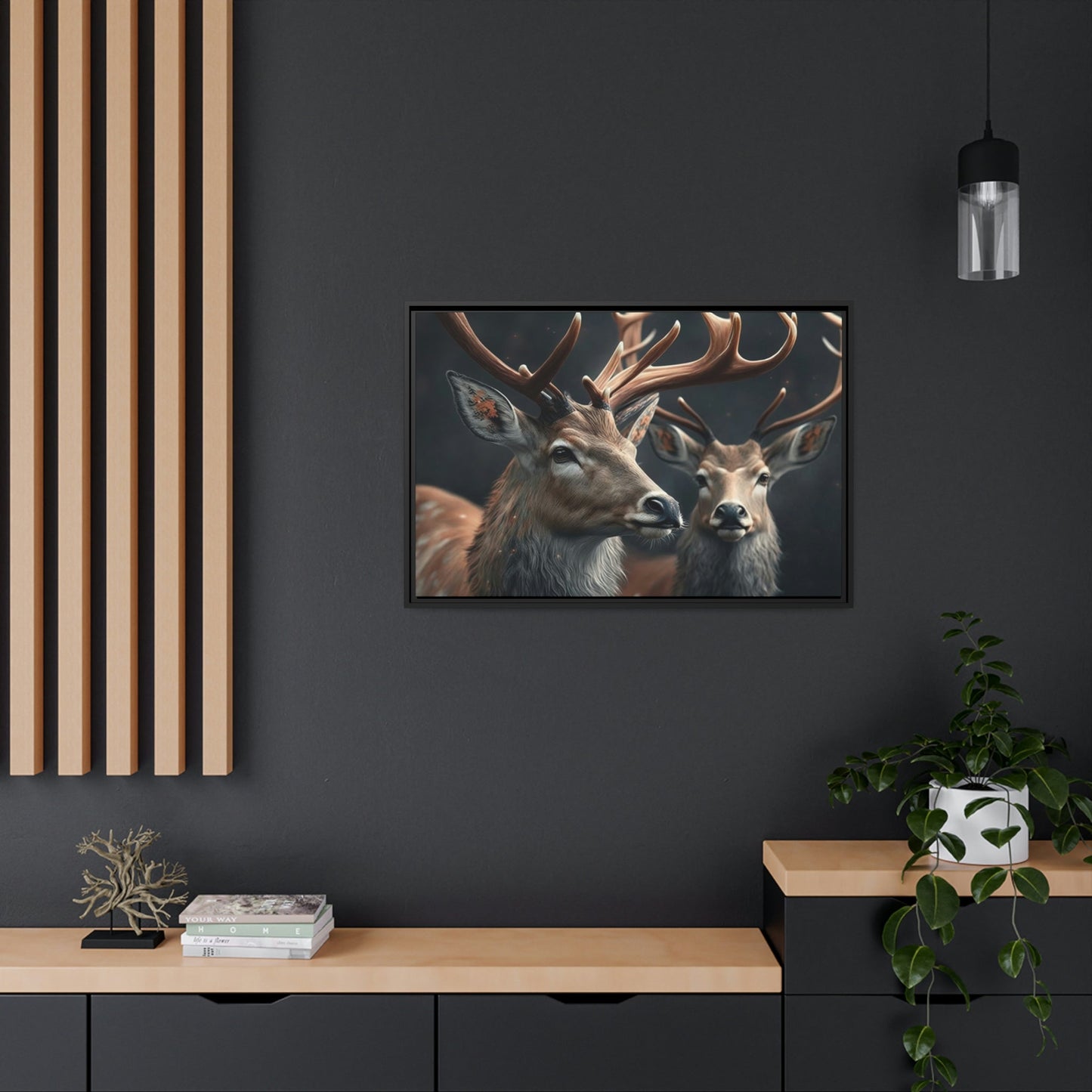 Deer Camaraderie: A Canvas Artistic Wildlife Collection