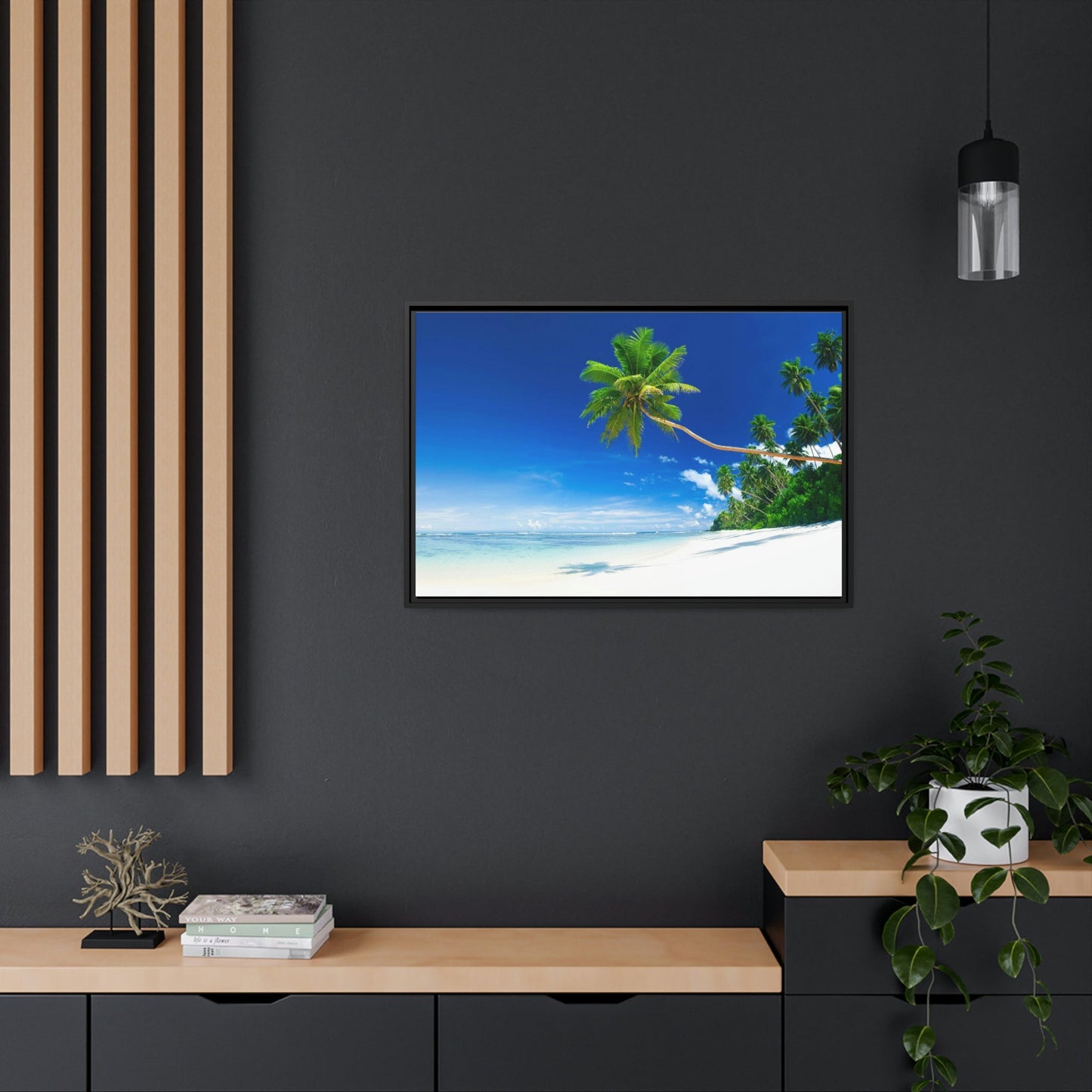 Seaside Serenity: Canvas & Poster Print of a Peaceful Beach on an Island